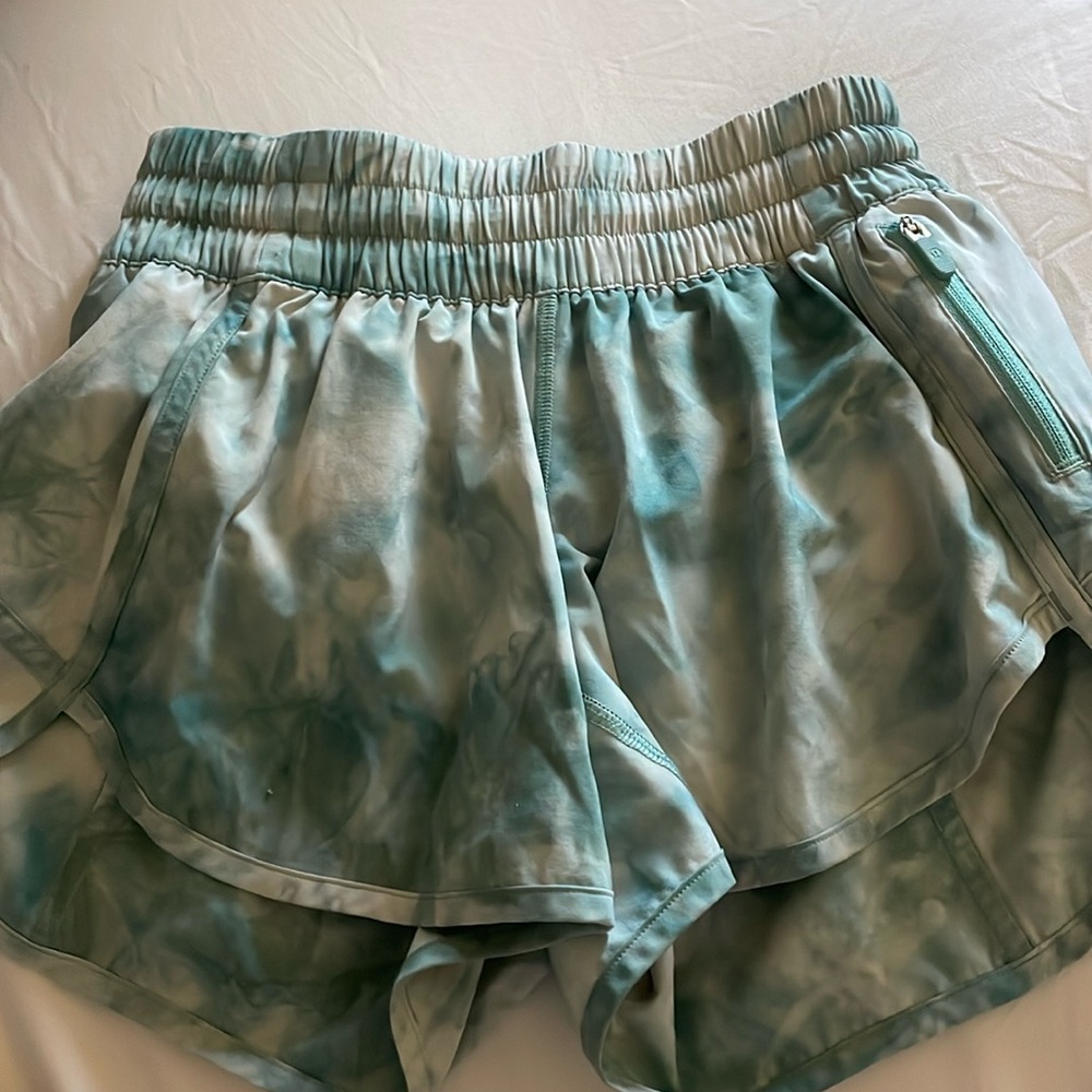 tie dye lulu shorts